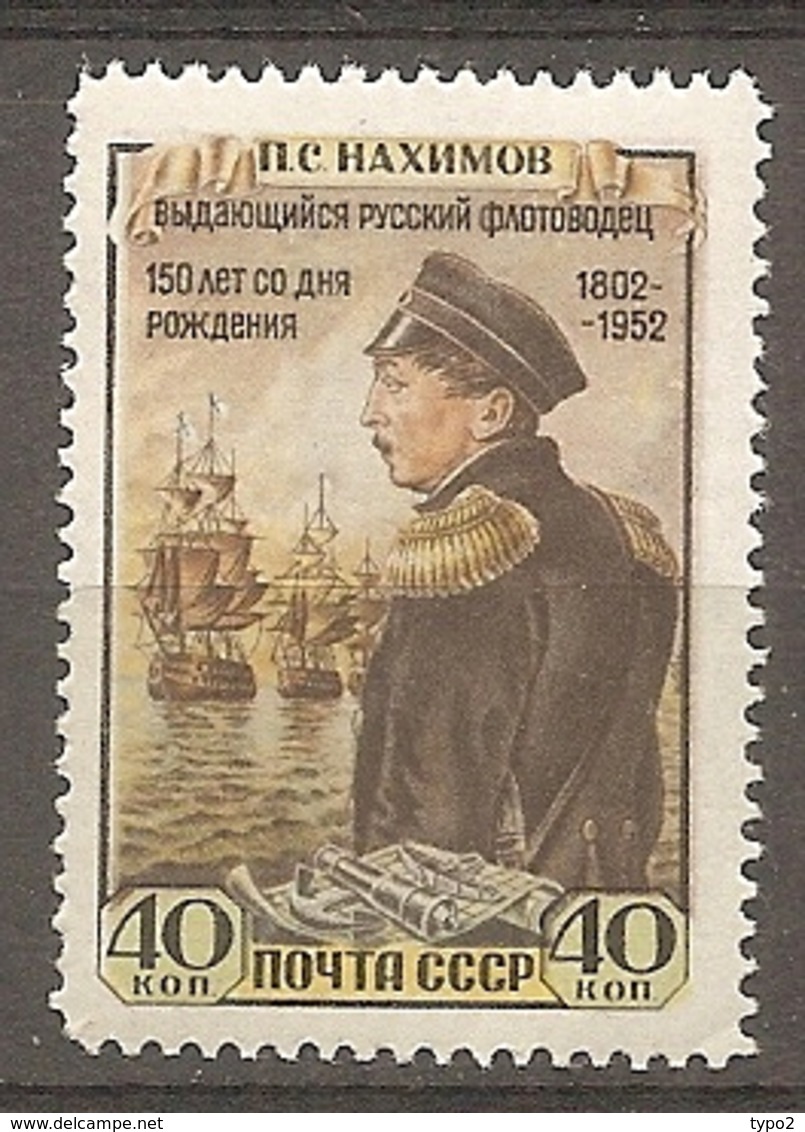 RUSSIE -  Yv N°  1625  ** MNH  Amiral Nakhimov  Cote  7 Euro  BE R   2 Scans - Neufs