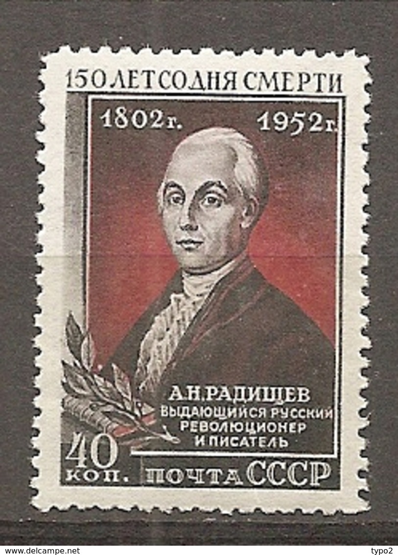 RUSSIE -  Yv N°  1626  ** MNH  écrivain Radischtchev  Cote  15 Euro  BE    2 Scans - Neufs