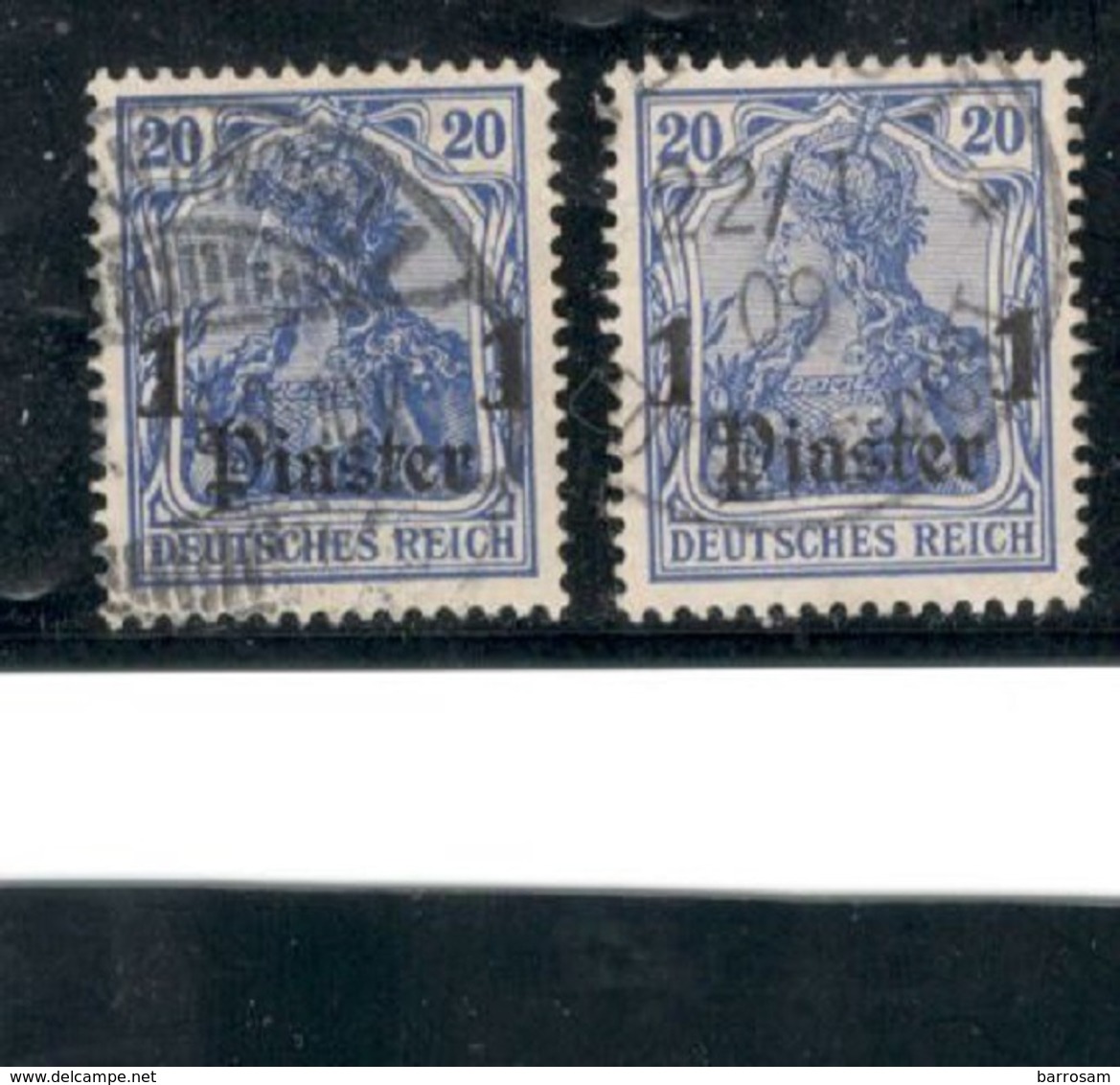 GERMAN OFFICES ..... TURKEY1905: Michel 38a,b Used - Turkey (offices)