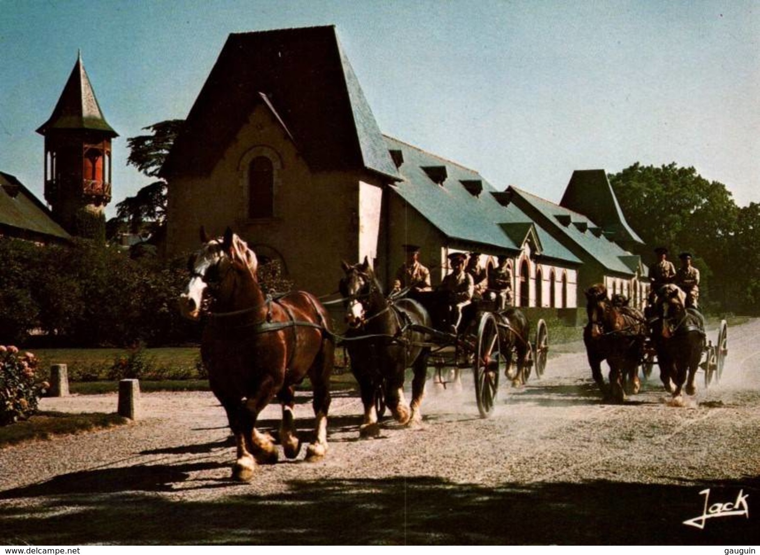 CPM - HARAS De LAMBALLE - ATTELAGE En Tandem D'Etalons Postiers Bretons - Edition Jack - Caballos