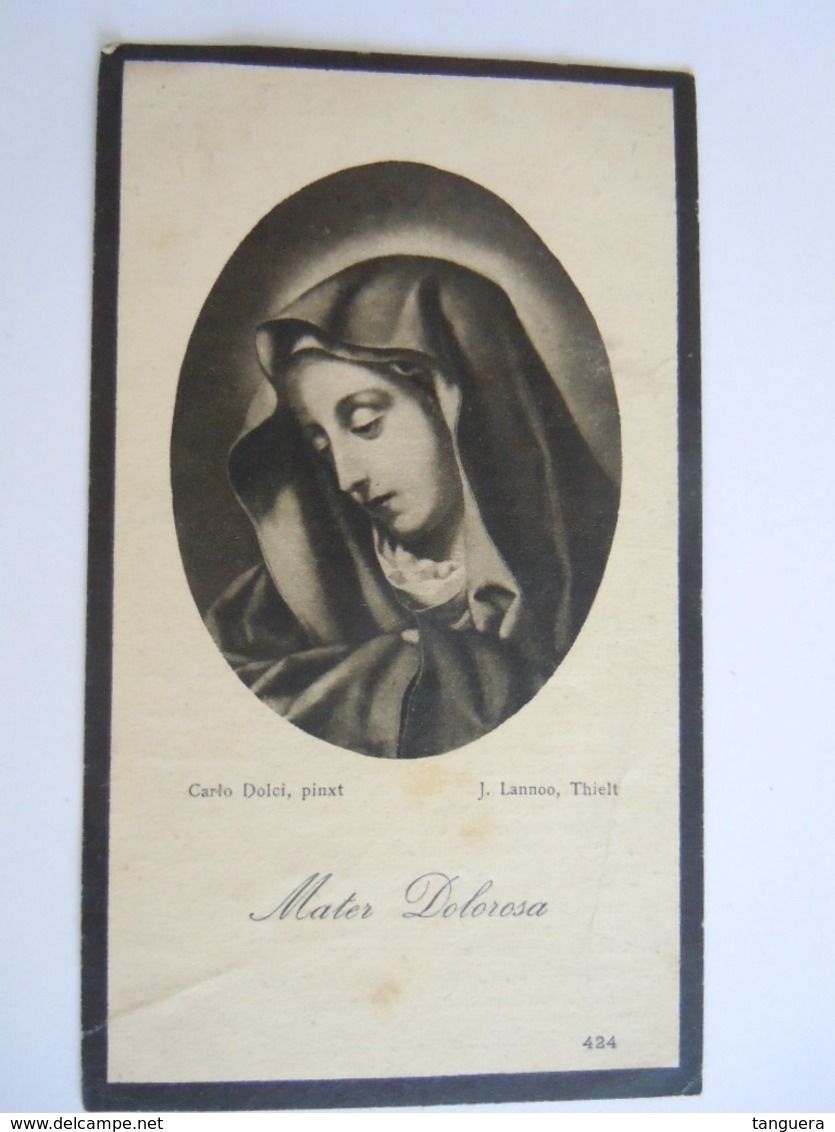 Doodsprentje Anna Maria Leonarda Mertens Turnhout 1881 Lourdes 1931 Echtg Carolus Josephus Peeraer - Images Religieuses