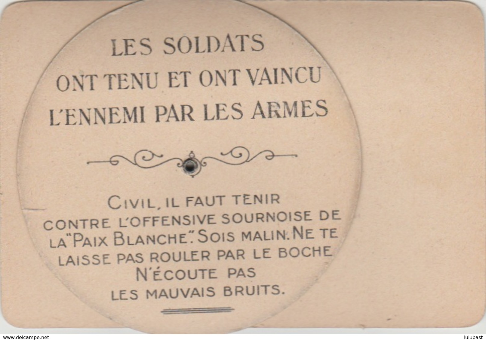 Guerre 14/19 : carte à système - "N'écoutez pas les mauvais bruits" - 7 fenêtres différentes. (TTB)