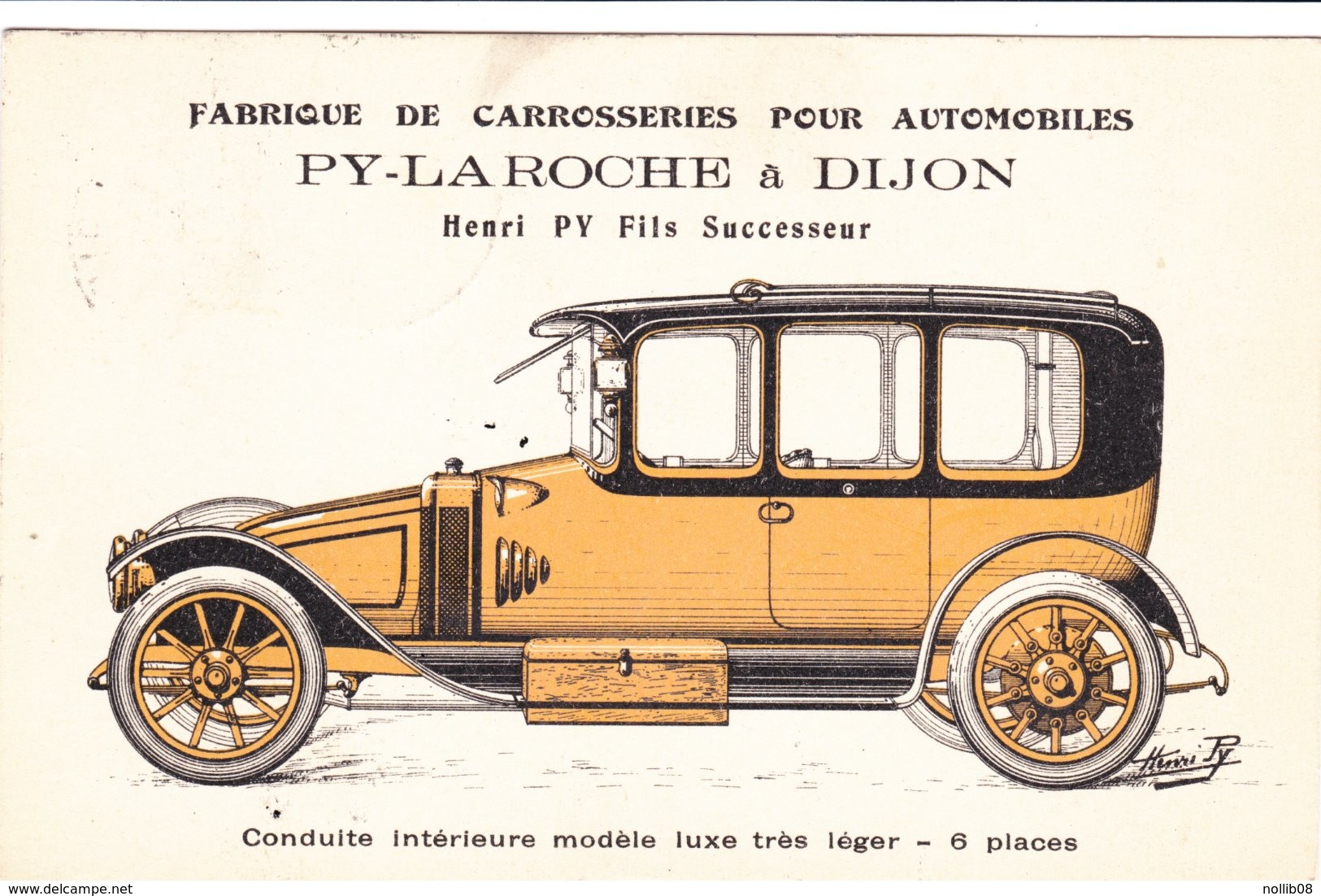 DIJON - Carte Publicitaire Carrosserie Py-Laroche - Dijon