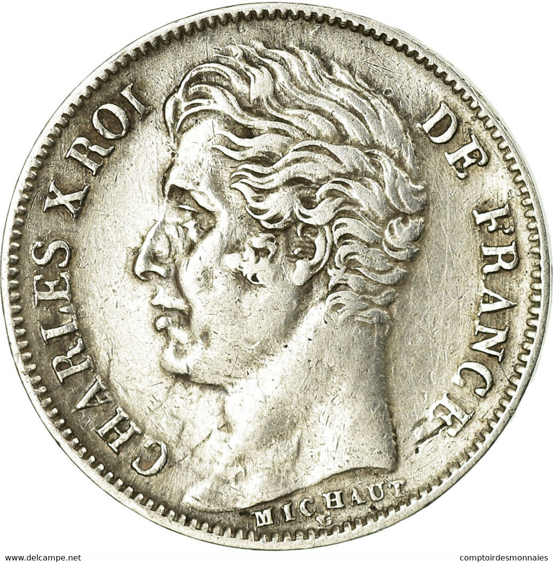 Monnaie, France, Charles X, 1/2 Franc, 1830, Bordeaux, TTB, Argent, KM:723.7 - 1/2 Franc