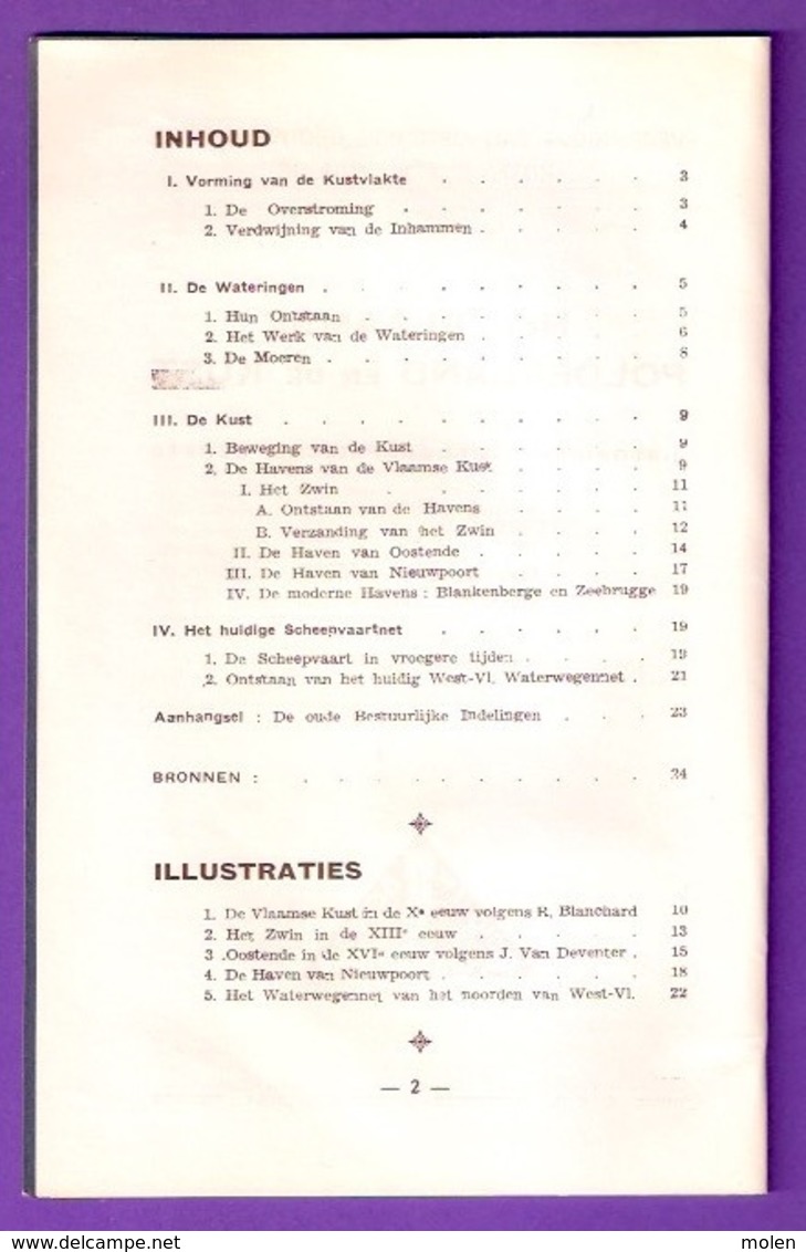 HET VLAAMSE POLDERLAND EN DE KUST ©1948 24p Oostende Nieuwpoort Blankenberge Zeebrugge Brugge Geschiedenis Heemkunde R56 - Histoire