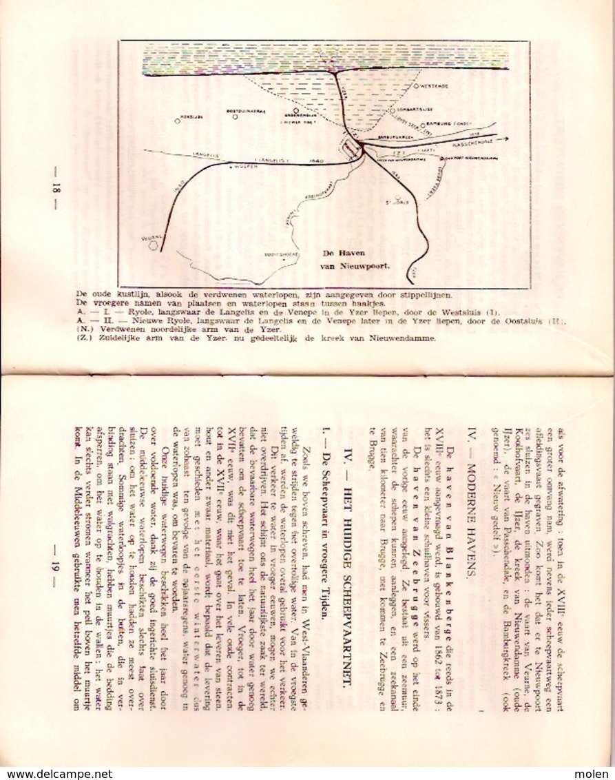 HET VLAAMSE POLDERLAND EN DE KUST ©1948 24p Oostende Nieuwpoort Blankenberge Zeebrugge Brugge Geschiedenis heemkunde R56