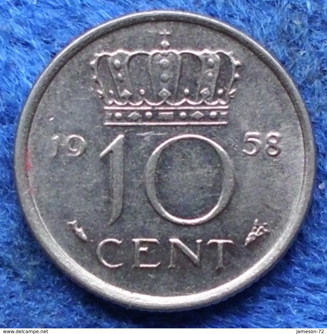 NETHERLANDS - 10 Cents 1958 KM# 182 Juliana (1948-1980) - Edelweiss Coins - Sin Clasificación