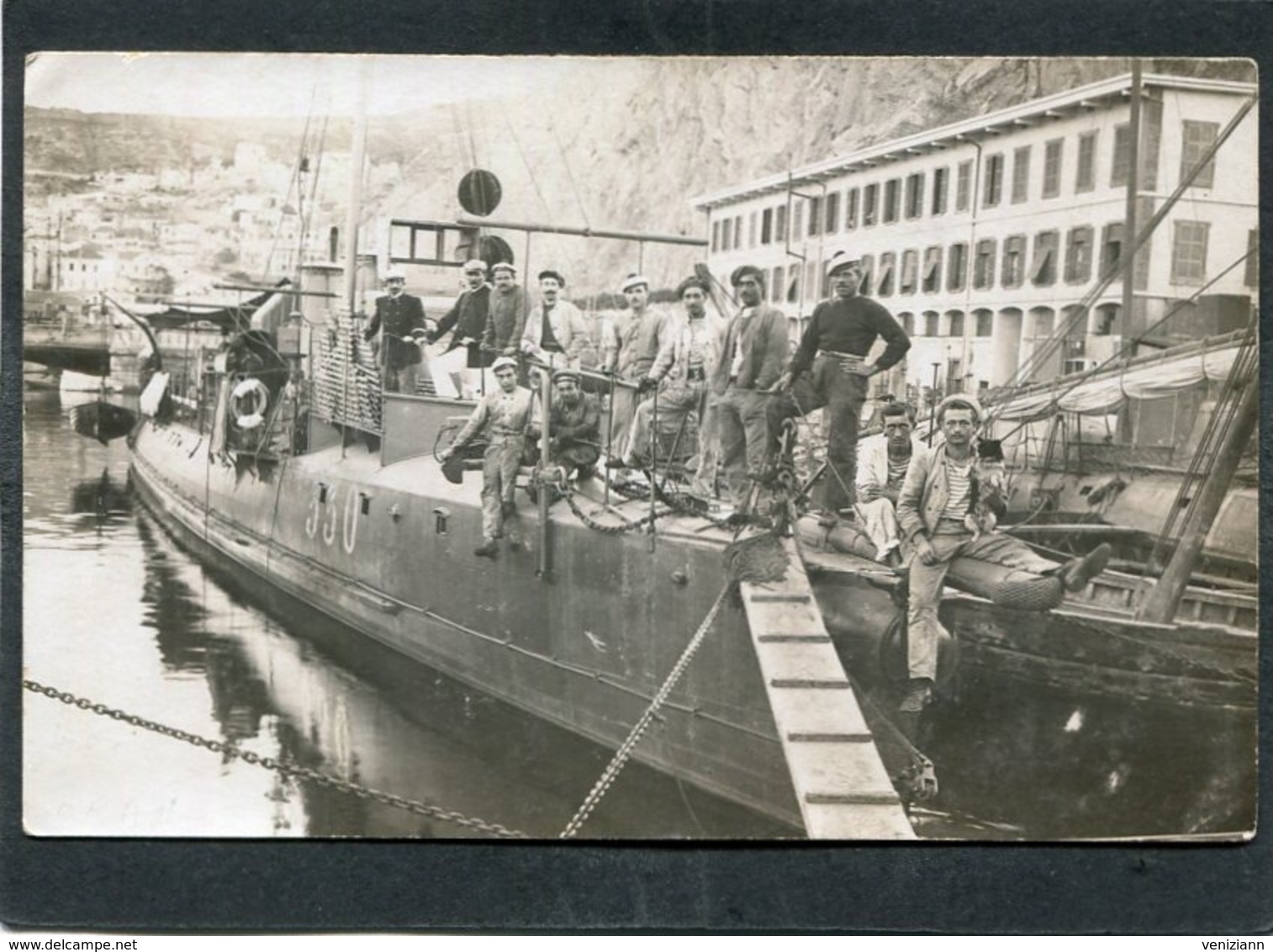 Carte Photo - A Bord D'un Navire De Guerre, Très Animé - Photo Vidal, ORAN - Guerra