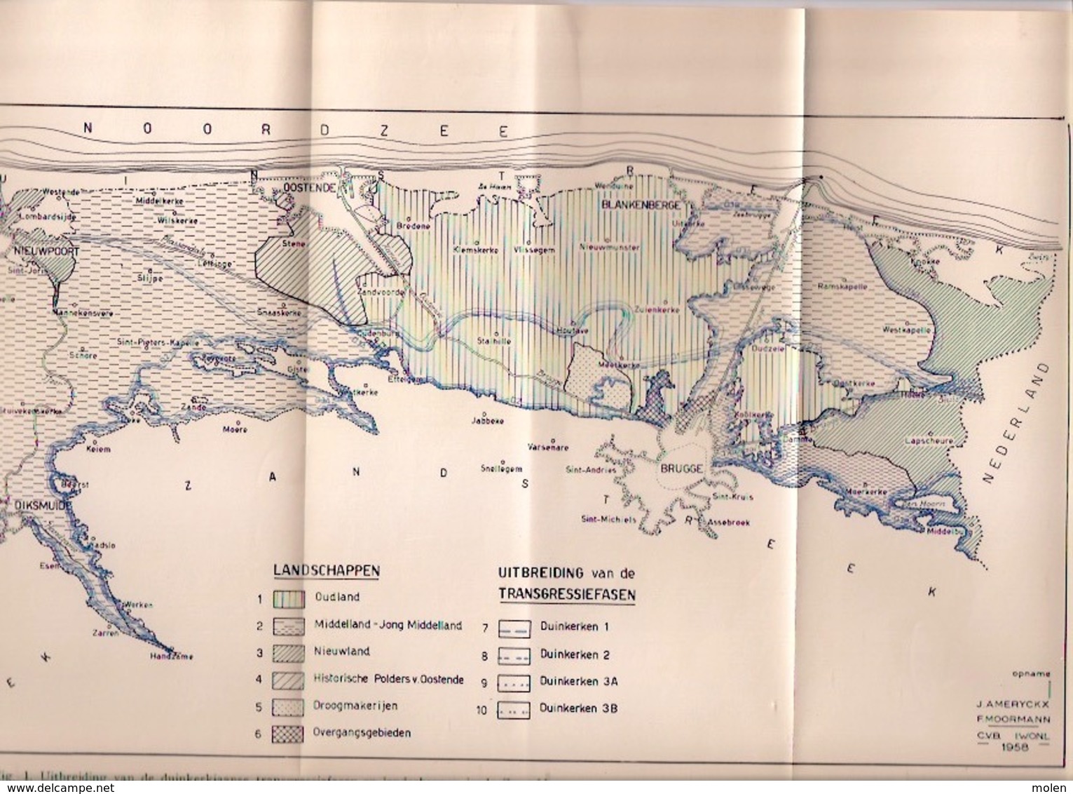 DE ONTSTAANSGESCHIEDENIS VAN DE ZEEPOLDERS ©1959 26p Oostende Nieuwpoort Panne Veurne Brugge Diksmuide Geschiedenis R424 - Geschichte