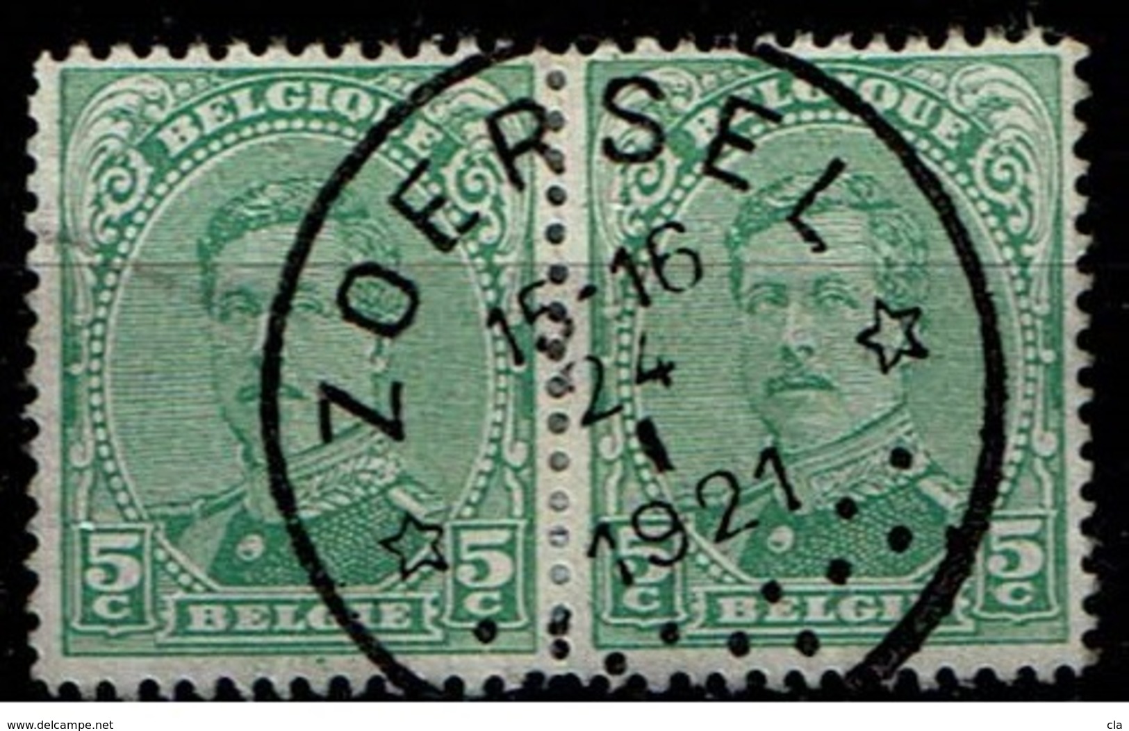 137B Paire  Obl Relais  Zoersel - 1915-1920 Albert I