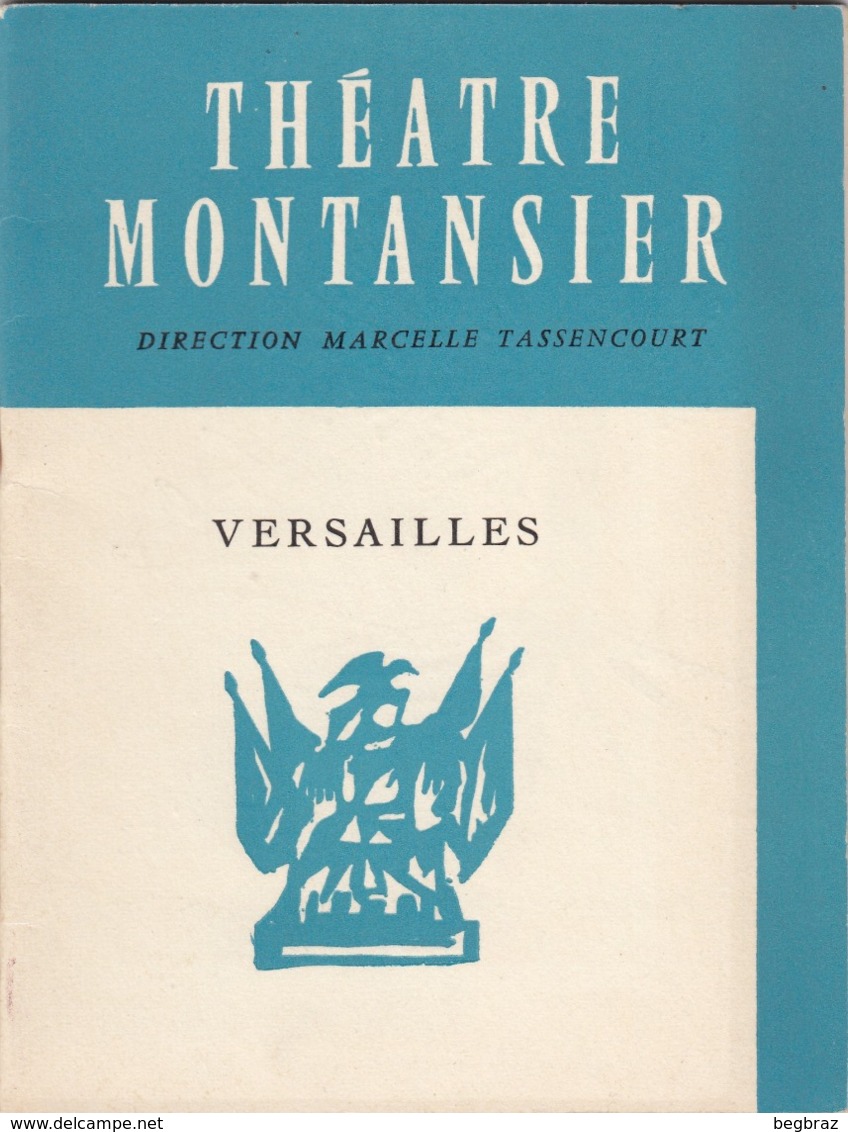 PROGRAMME DU THEATRE  MONTANSIER  VERSAILLES - Programma's