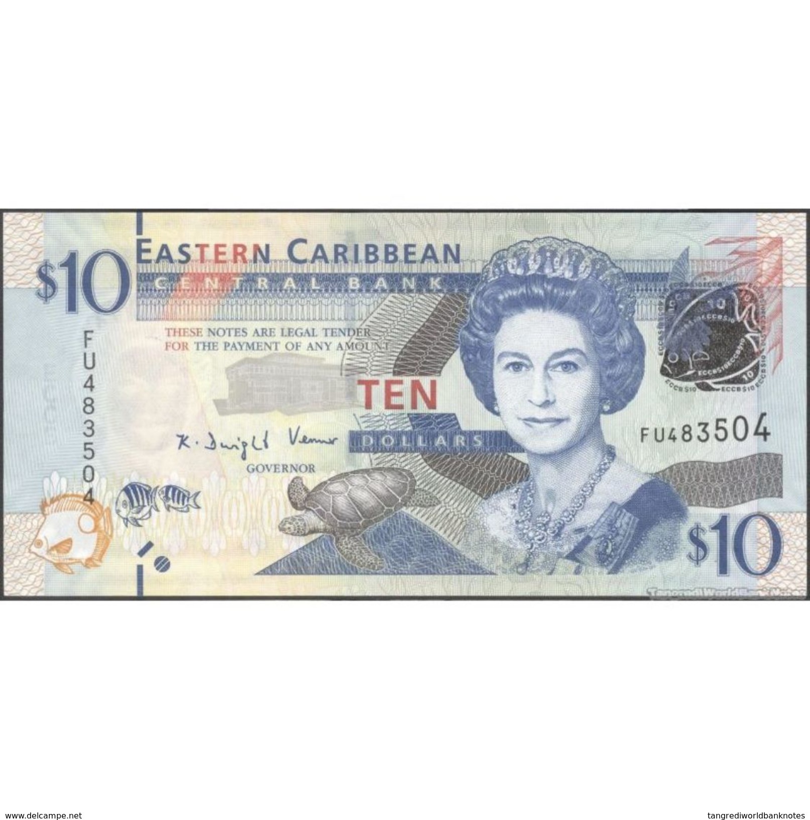 TWN - EAST CARIBBEAN STATES 52a - 10 Dollars 2012 Prefix FU UNC - Caraibi Orientale