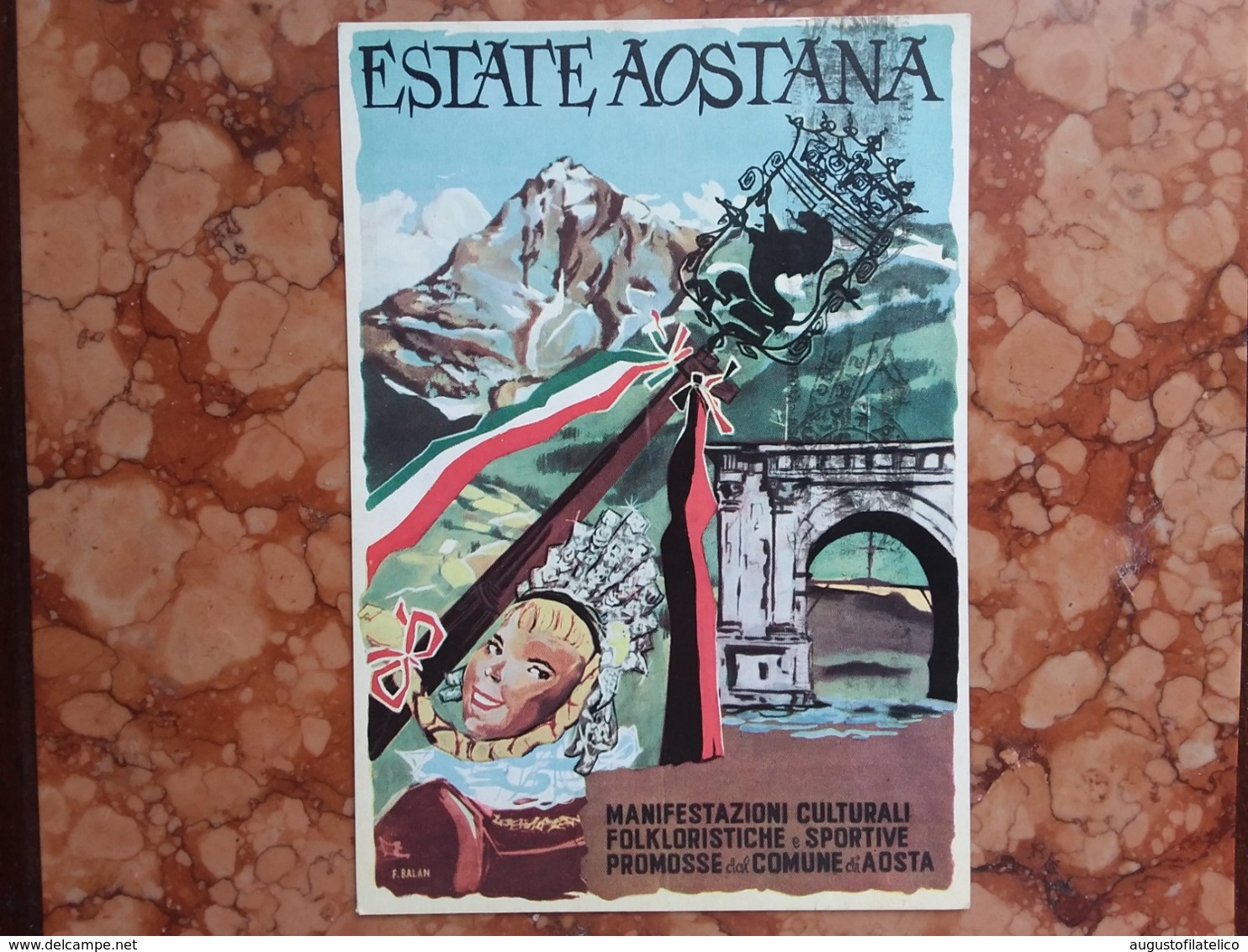 REPUBBLICA - Marcofilia - Estate Aostana 1958 - Disegno Franco Balan + Spese Postali - FDC