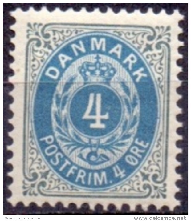 DENEMARKEN 1875-1905 4öre Klein Ovaal Tanding 12&frac34; PF-MNH - Nuovi