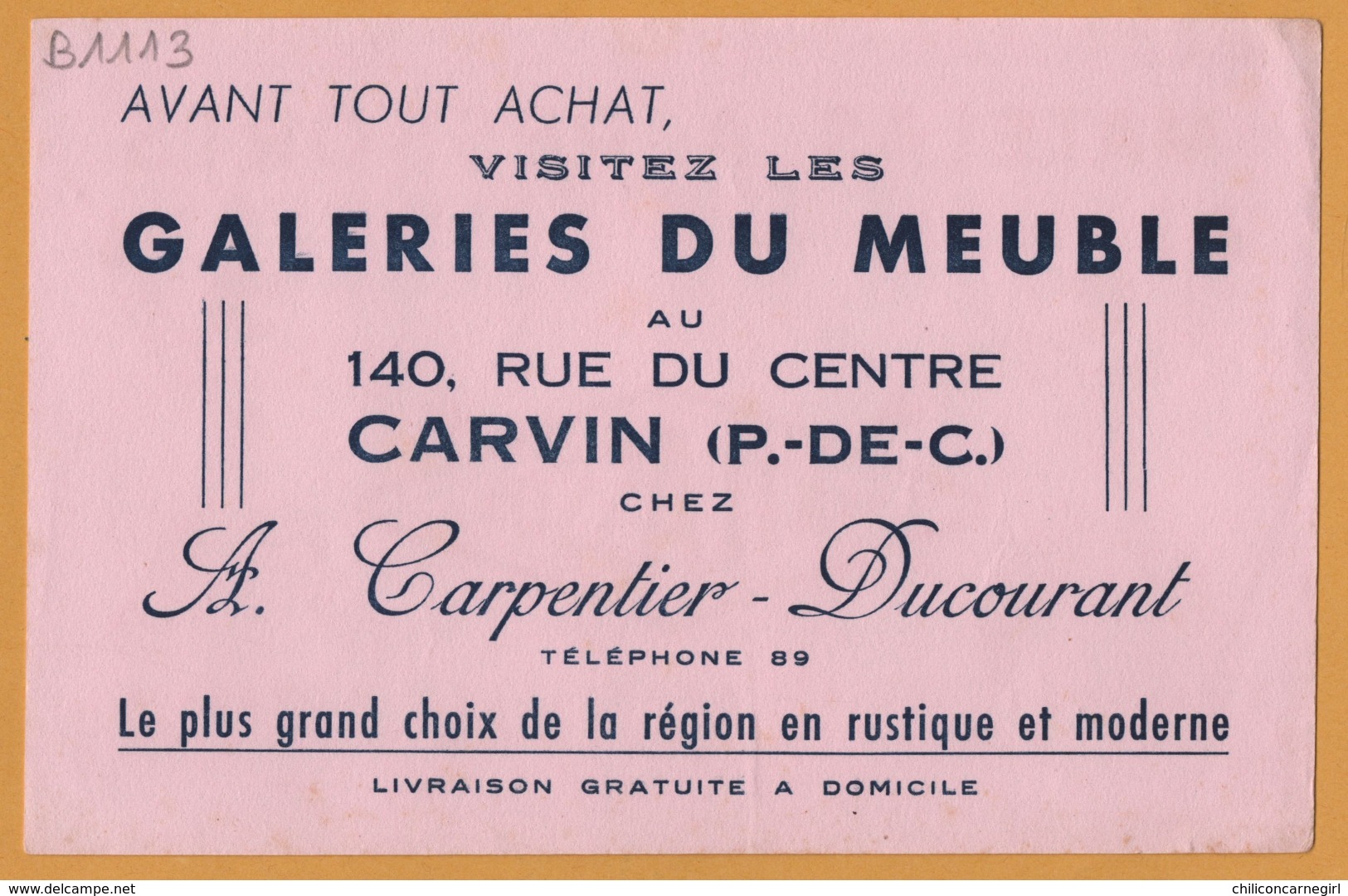 BUVARD Illustré - BLOTTING PAPER - MATLASSOR - Matelas à Ressorts - Galeries Du Meuble CARPENTIER DUCOURANT Carvin - M