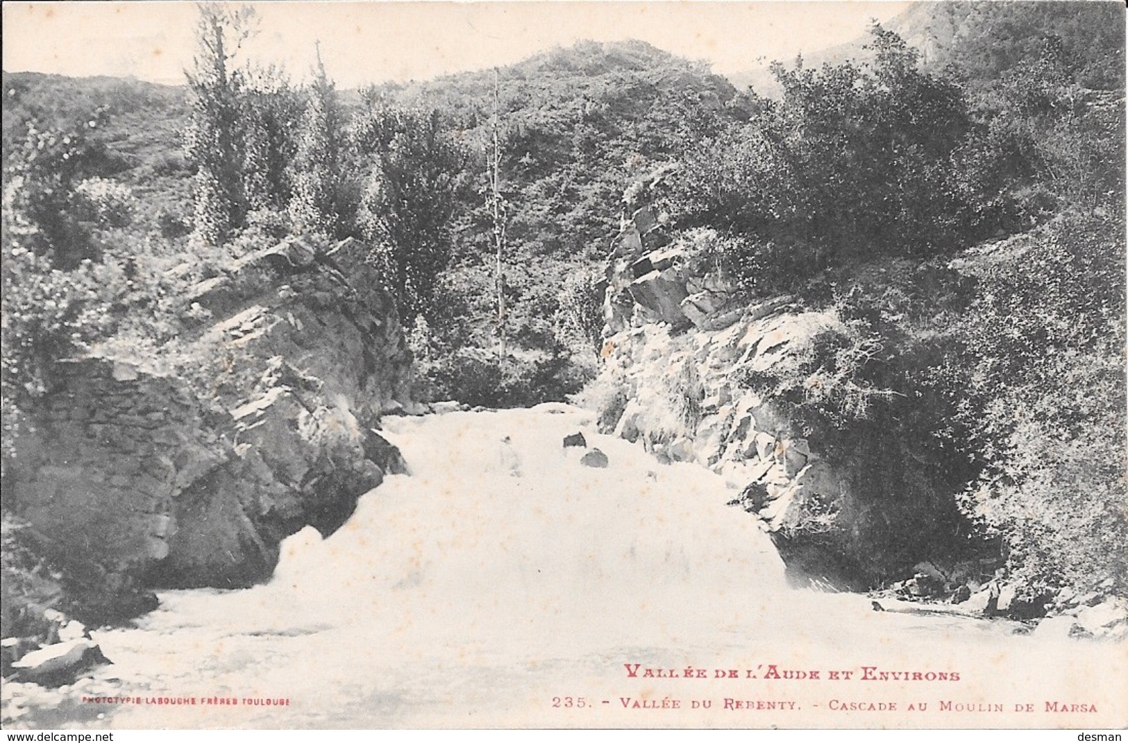 Vallée Du Rébenty - Cascade Du Moulin De MARSA (Garrouste De Chalabre Au Verso). - Autres & Non Classés