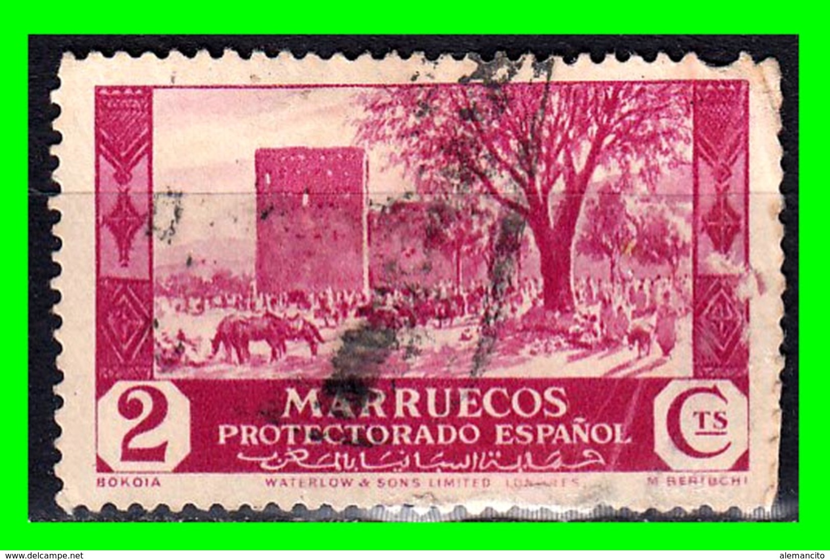 MARRUECOS PROTECTORADO ESPAÑOL SELLO AÑO 1937 VIEW OF BOKOIA - Marruecos Español