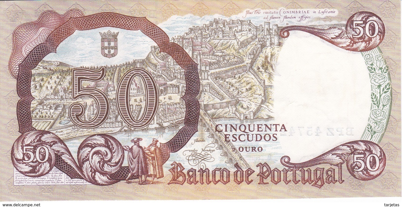 BILLETE DE PORTUGAL DE 50 ESCUDOS DEL AÑO 1964 SERIE BPZ EN CALIDAD EBC (XF)   (BANK NOTE) - Portogallo