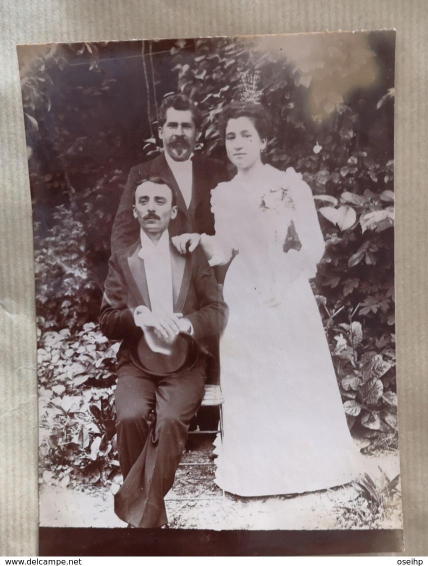 Photographie Ancienne Mariage Maurice CHABERT Et Fernande  Photo Famille 10x15 - Personnes Identifiées