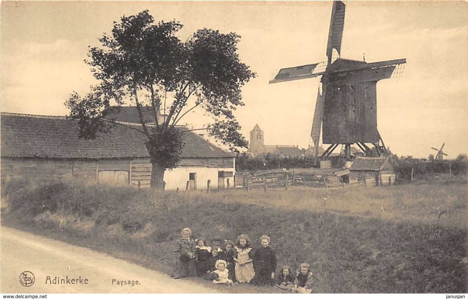 BB105 Adinkerke Paysage Molen Ca 1920 - De Panne