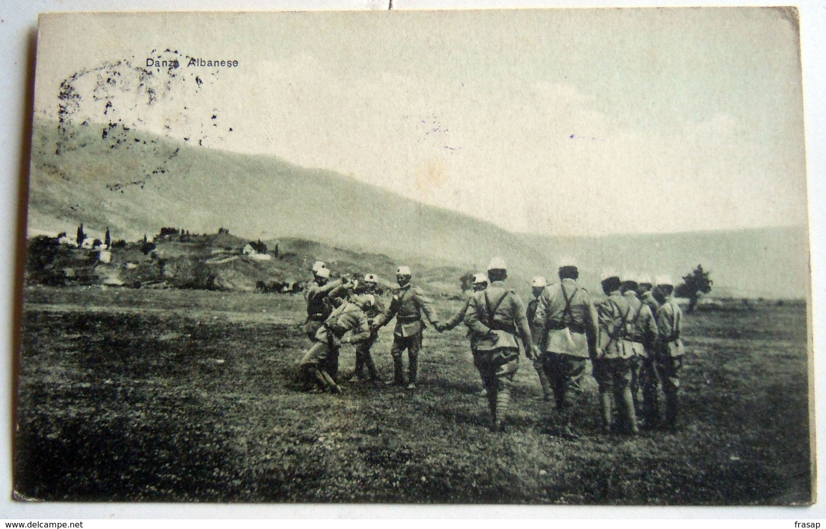 Albania / Shkodra  MILITARI   ALBANESI DANZA   - WWI POSTA MILITARE TRUPPE OCCUPAZIONE -   1916 - Albania