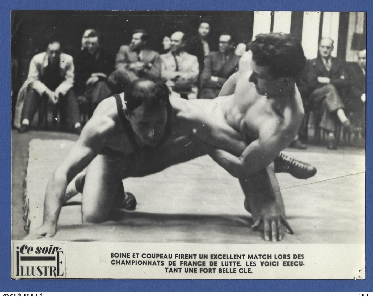 Photo Lutte Lutteur Force Poids Haltères Boine Et Coupeau - Wrestling