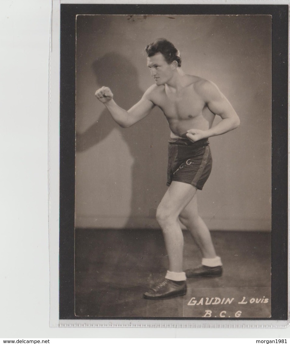 .BOXING.BOKSEN. PHOTO ST DIO M.LEROY GRANVILLE.    BOXEUR  LOUIS GAUDIN - Boxe