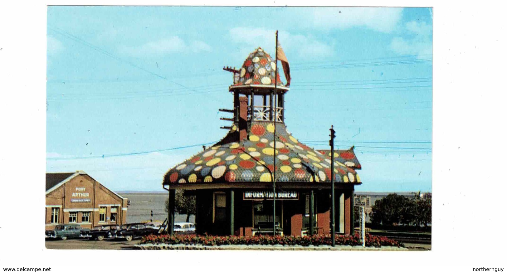 PORT ARTHUR, Ontario, Canada, Oldest Information Booth In Ontario, 1950's Cars, 1963 Chrome Postcard, Thunder Bay County - Port Arthur