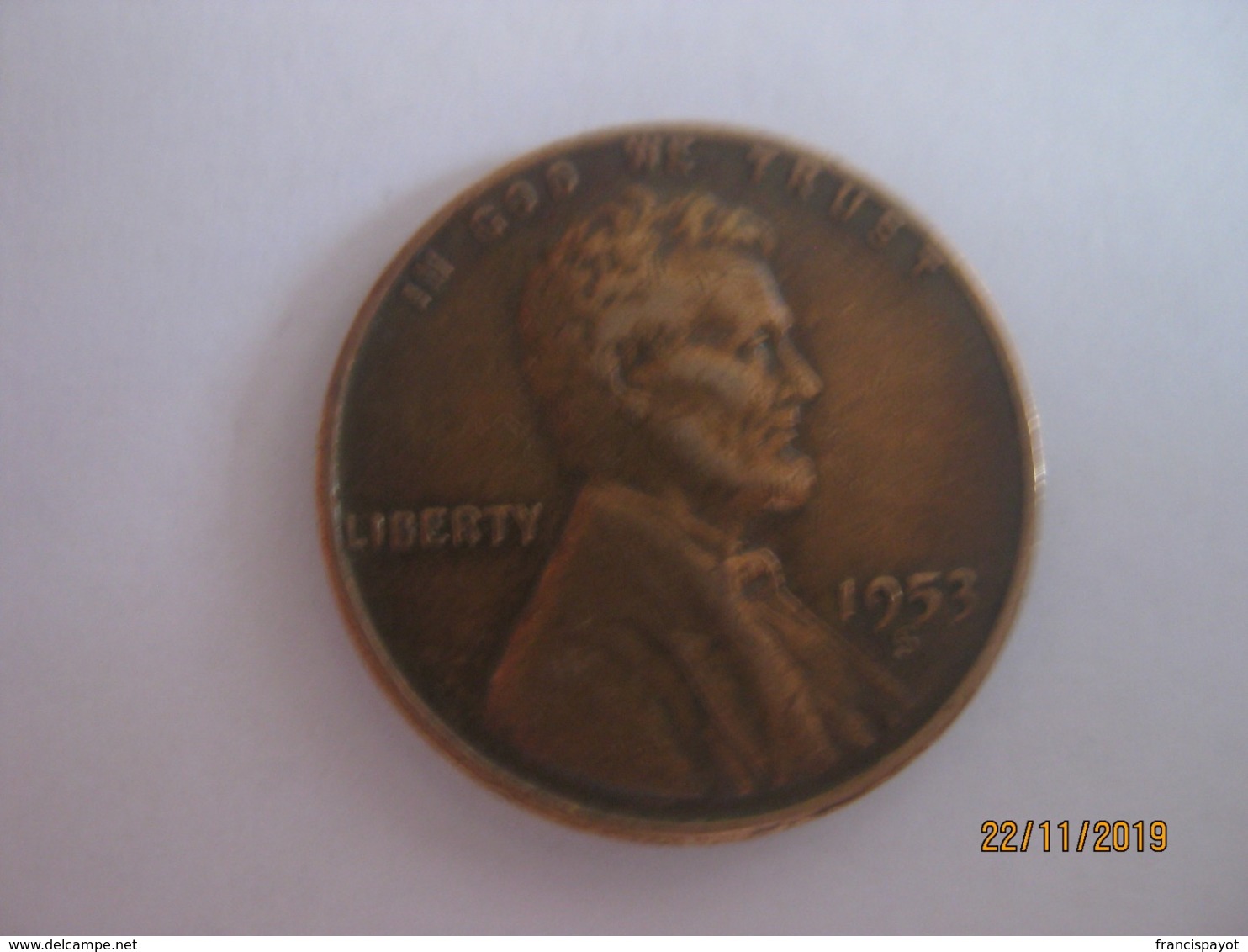 USA 1 Cent 1953 S - 1909-1958: Lincoln, Wheat Ears Reverse