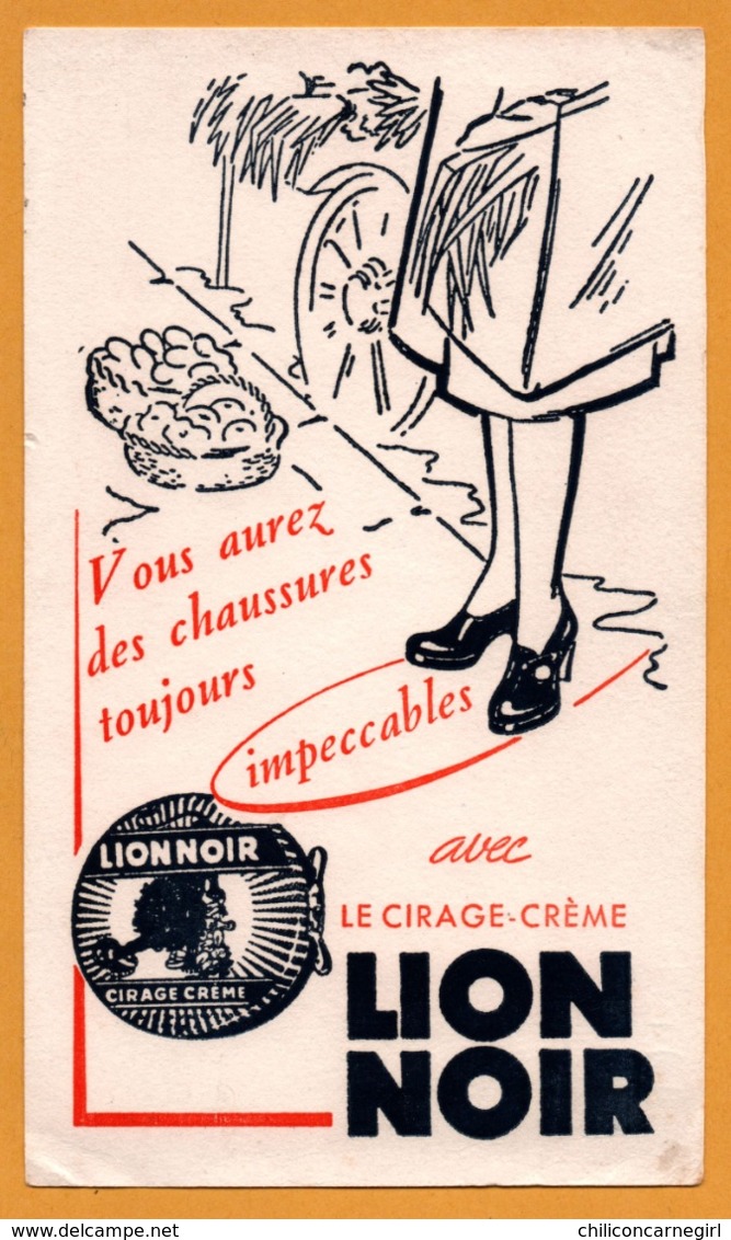 BUVARD Illustré - BLOTTING PAPER - LION NOIR - Vous Aurez Des Chaussures Toujours Impeccables - Cirage Crème - Shoes