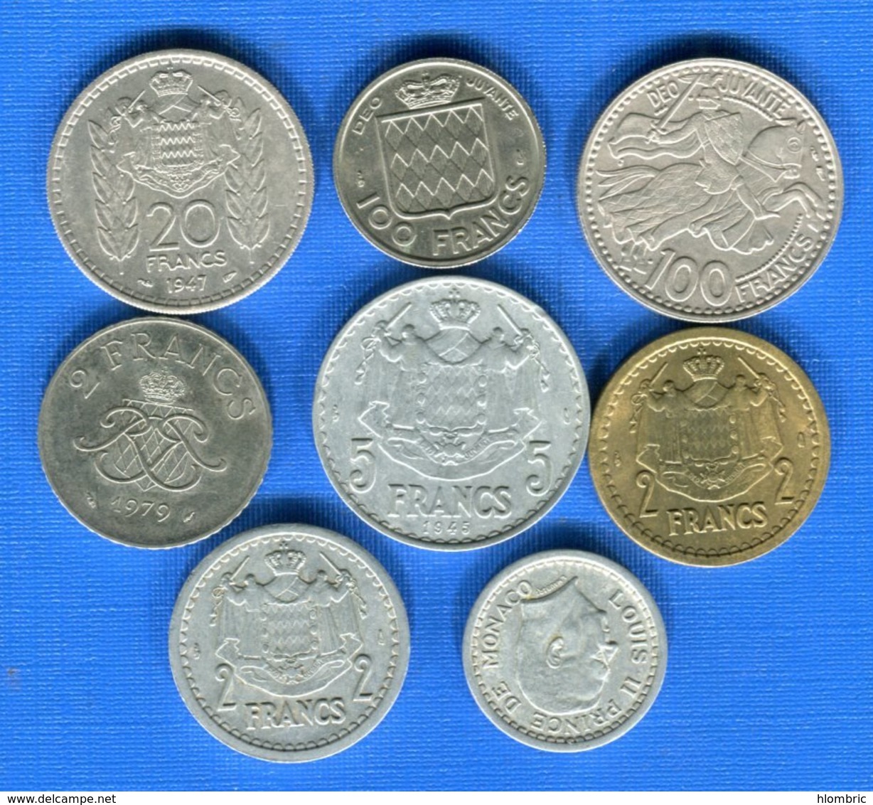 Monaco 8  Pieces - 1922-1949 Louis II