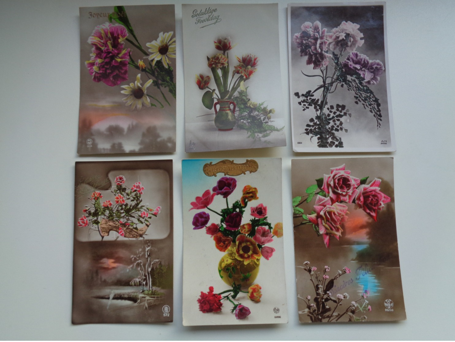 Beau Lot De 60 Cartes Postales De Fantaisie  Fleurs Fleur   Mooi Lot Van 60 Postkaarten  Bloemen Bloem - 5 - 99 Cartes