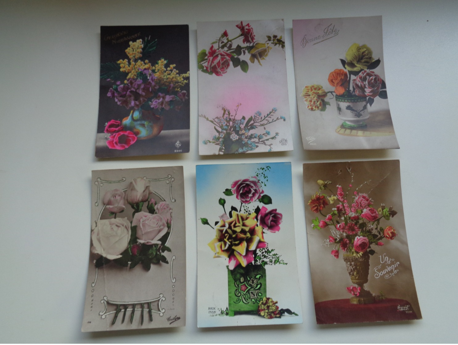 Beau Lot De 60 Cartes Postales De Fantaisie  Fleurs Fleur   Mooi Lot Van 60 Postkaarten  Bloemen Bloem - 5 - 99 Postkaarten