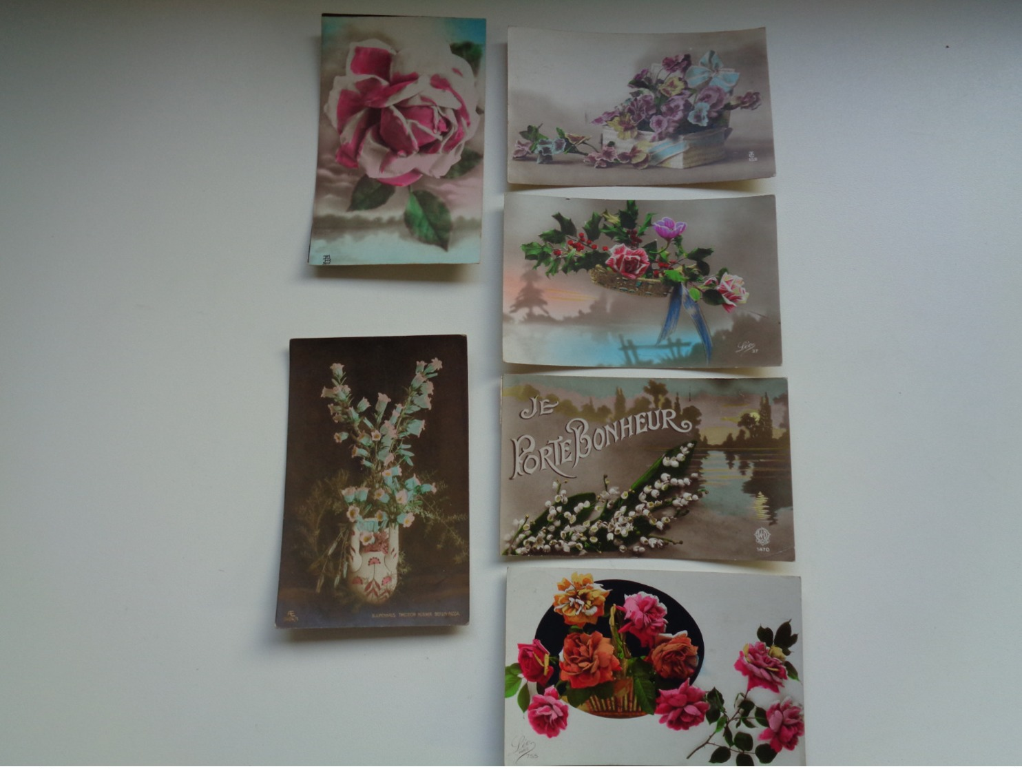 Beau lot de 60 cartes postales de fantaisie  fleurs fleur   Mooi lot van 60 postkaarten  bloemen bloem