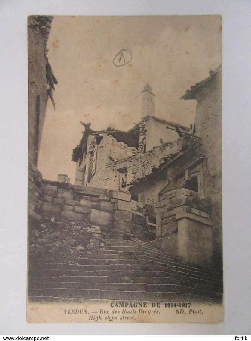 Guerre 14-18 (1914-1917) - Rue Des Hauts Degrés (Dregrés Erreur) - Carte Circulée Le Janvier 1918 - Guerre 1914-18