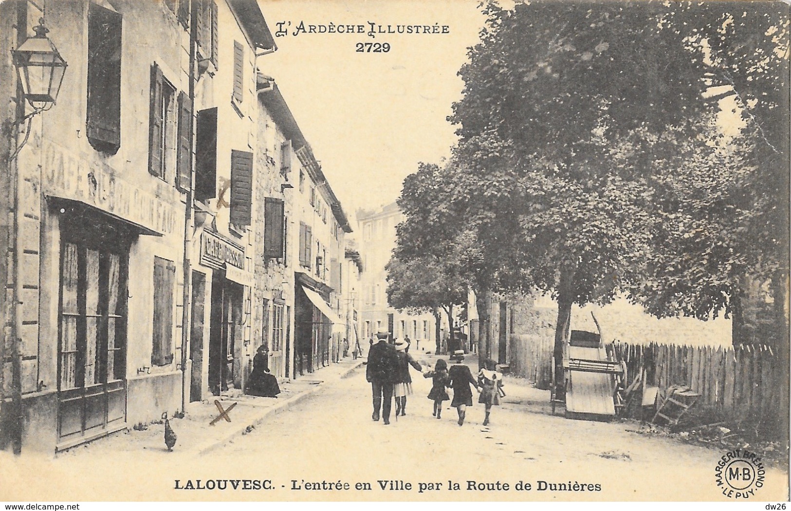 Lalouvesc (La Louvesc, Ardèche) L'Entrée En Ville Par La Route De Dunières, Café Du Bon Coin, Carte M.B. N° 2729 - La Louvesc