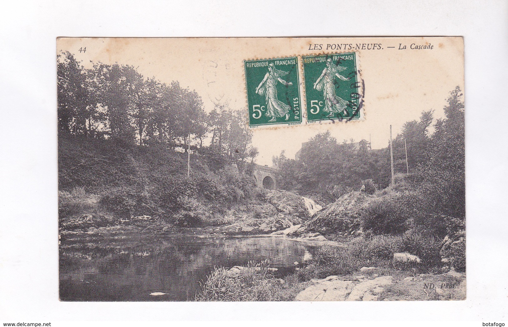 CPA DPT22 MORIEUX, LES PONTS NEUFS, LA CASCADE En 1918! - Morieux