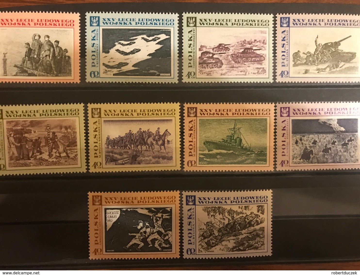 Poland 1968 PAINTINGS.Polish Army.World War II. Mi 1872-1881 - Unused Stamps