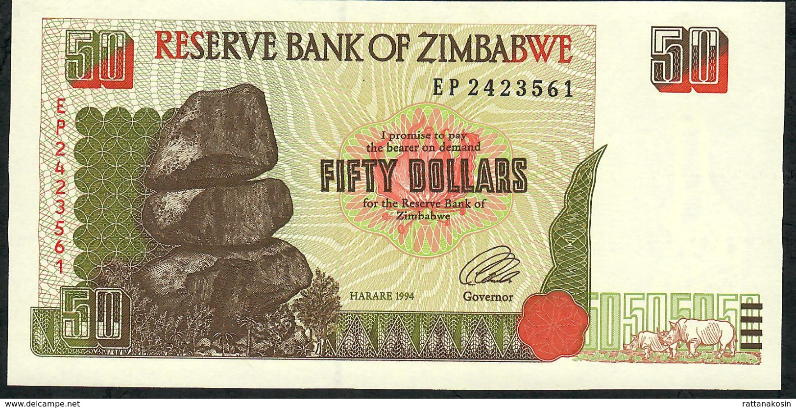 ZIMBABWE  P8  5 DOLLARS   1994  #EP     UNC. - Zimbabwe