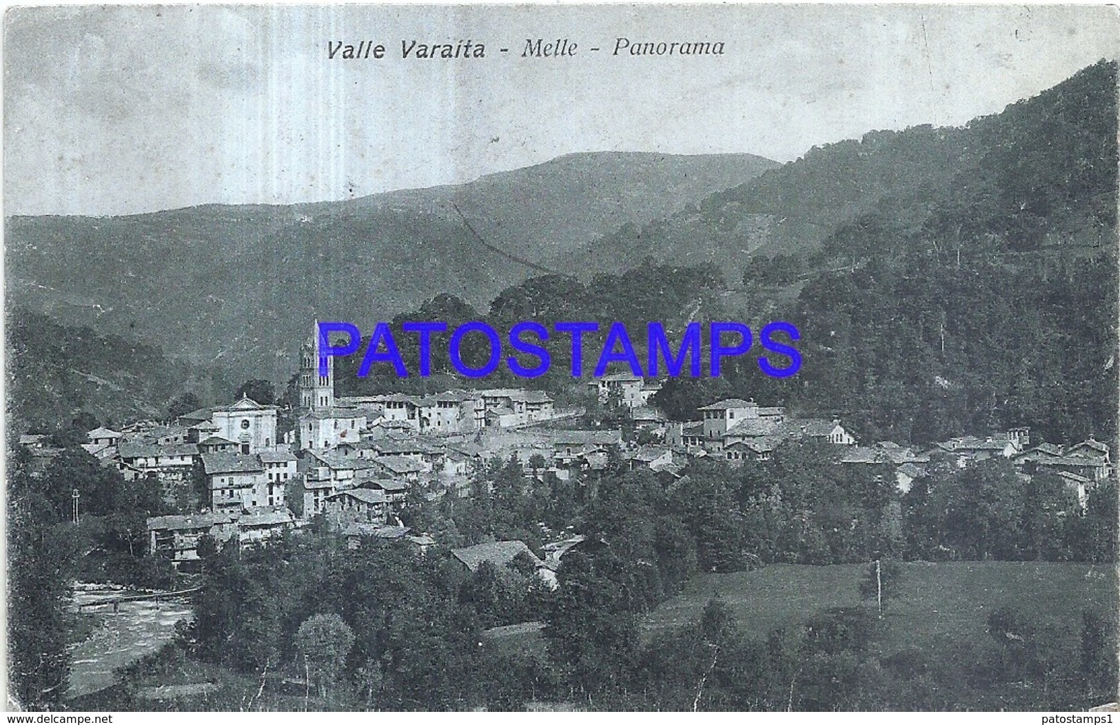 124507 ITALY VALLE VARAITA CUNEO VIEW PANORAMA BREAK CIRCULATED TO ARGENTINA POSTAL POSTCARD - Other & Unclassified