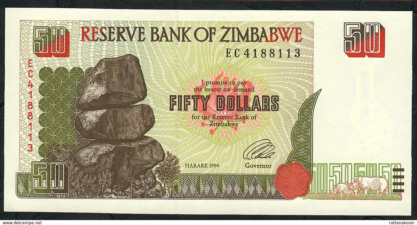 ZIMBABWE  P8  50 DOLLARS    1994 #EC      UNC. - Zimbabwe