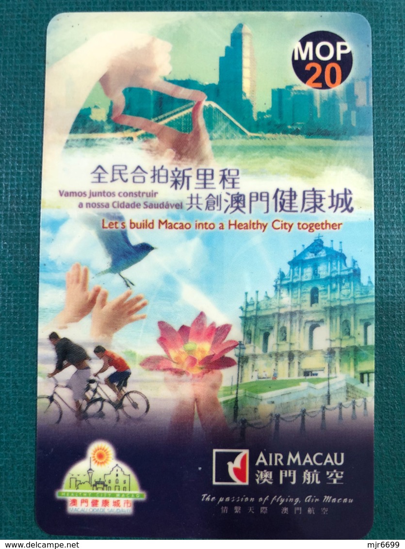 MACAU-CTM 2008 EASY CALL TELEPHONE CARD, (AIR MACAU SPONSER) - Macau