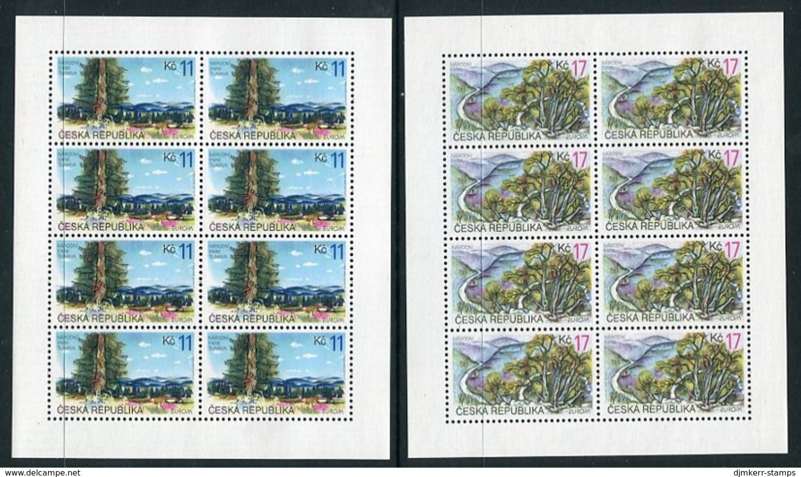 CZECH REPUBLIC 1999 Europa: National Parks Sheetles MNH / **.  Michel 215-16 - Blocks & Kleinbögen