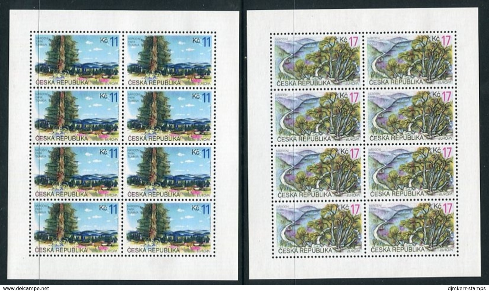 CZECH REPUBLIC 1999 Europa: National Parks Sheetles MNH / **.  Michel 215-16 - Hojas Bloque