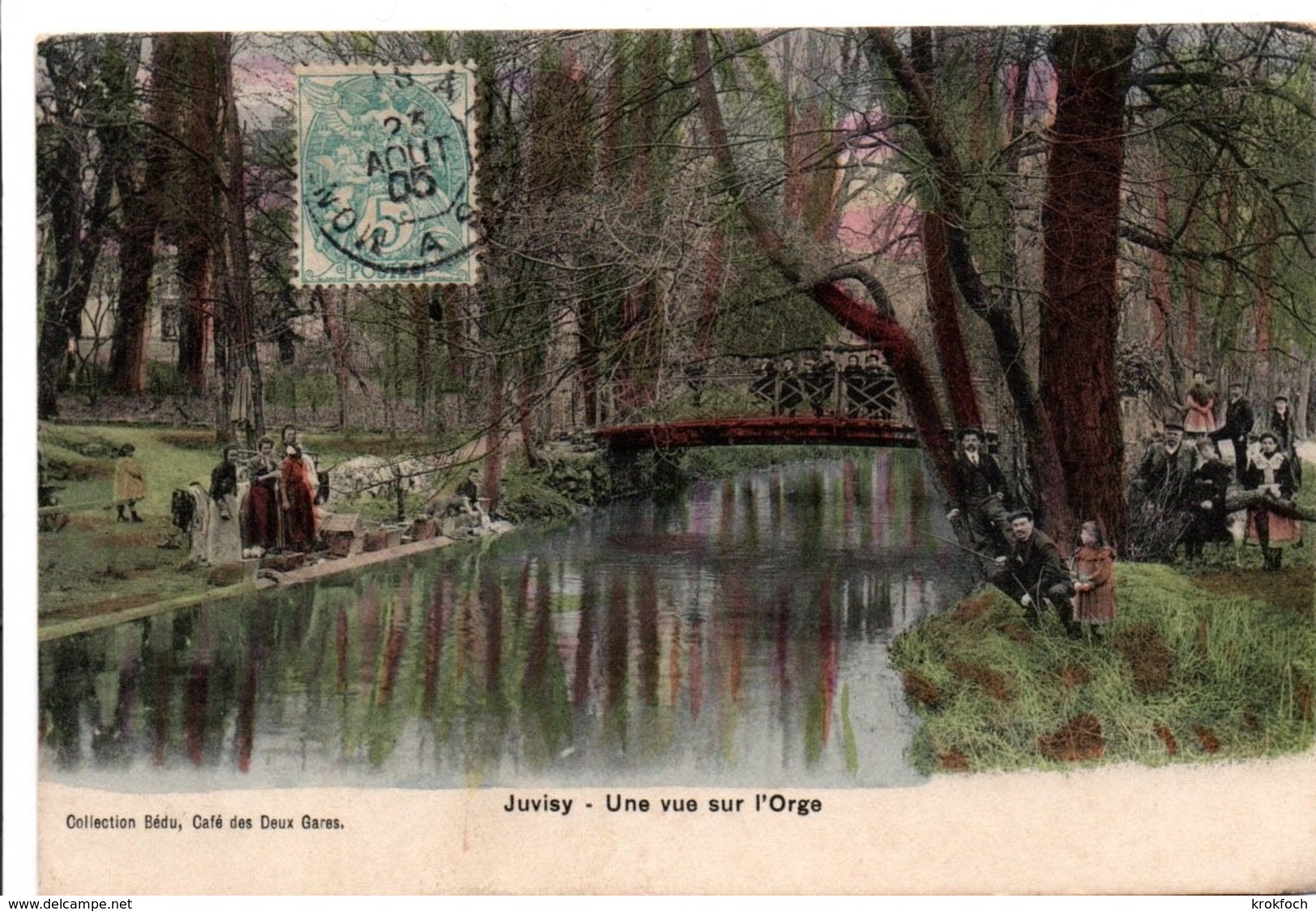 Juvisy 1905 - Une Vue Sur L'Orge - Collec Bédu, Café Des Deux Gares - Juvisy-sur-Orge