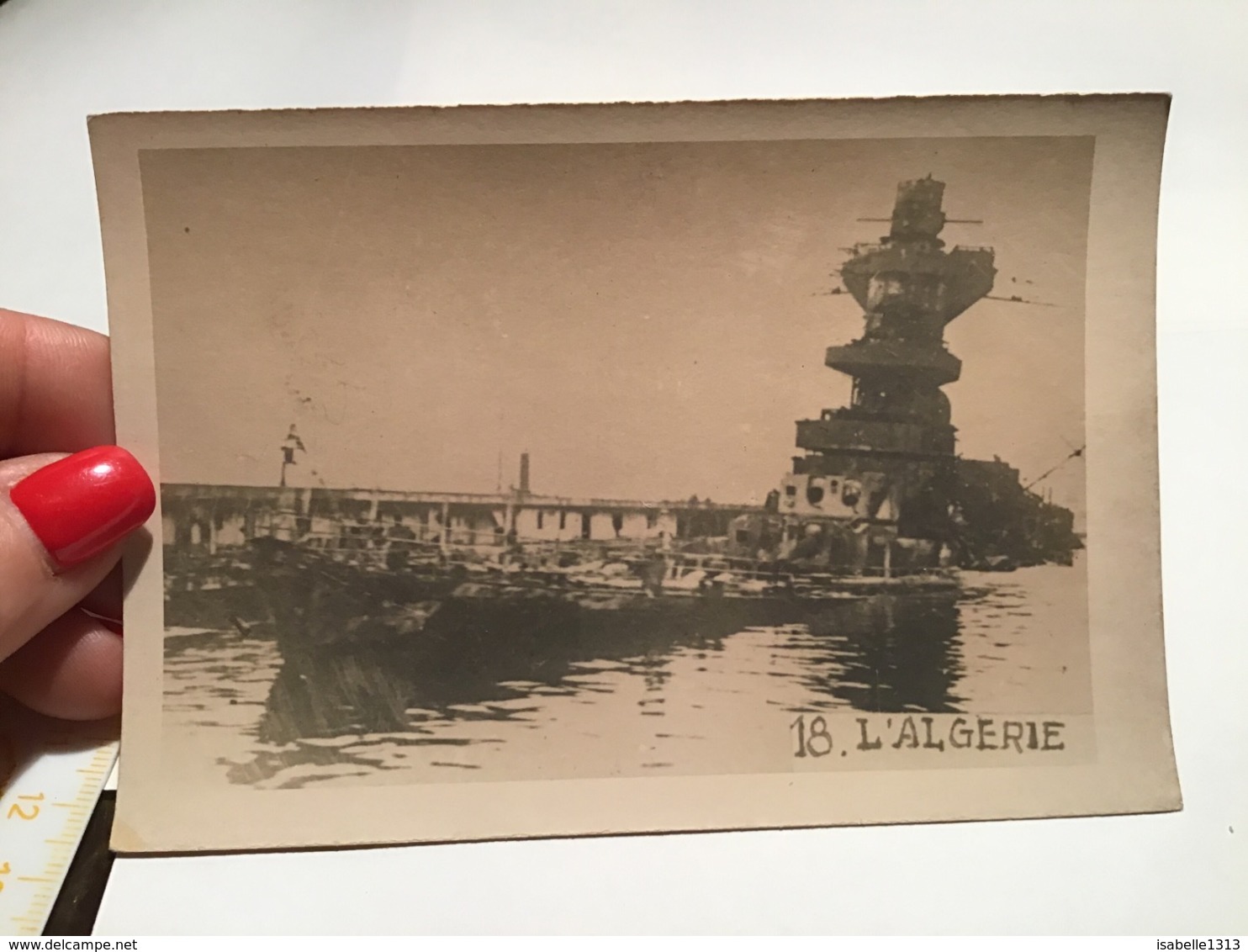 Photo Noir Et Blanc Bateau  L’Algérie Bateau Militaire Bateau De Guerre - Anonyme Personen