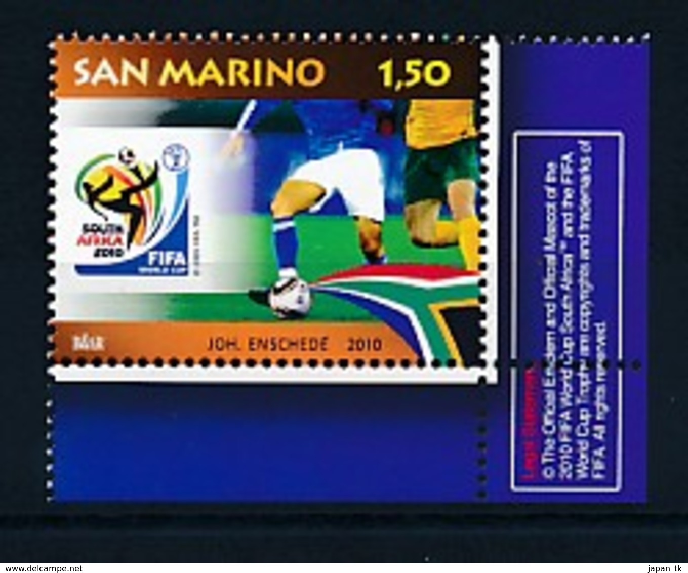 SAN MARINO Mi. Nr. 2437 Fußball-Weltmeisterschaft, Südafrika - MNH - Ungebraucht