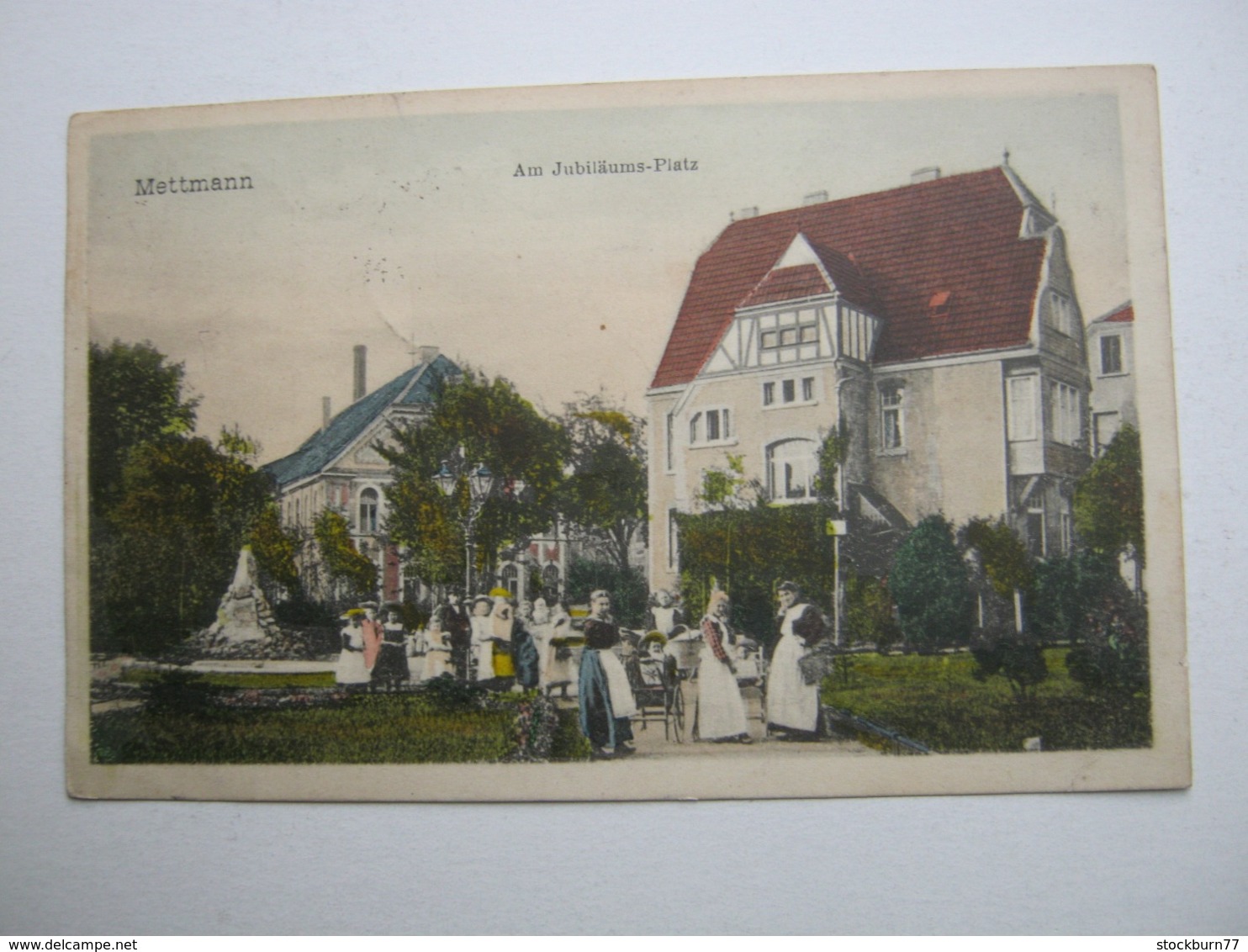 METTMANN , Jubiläumsplatz,seltene Karte Um 1919 Mit Stempel + Marke - Mettmann