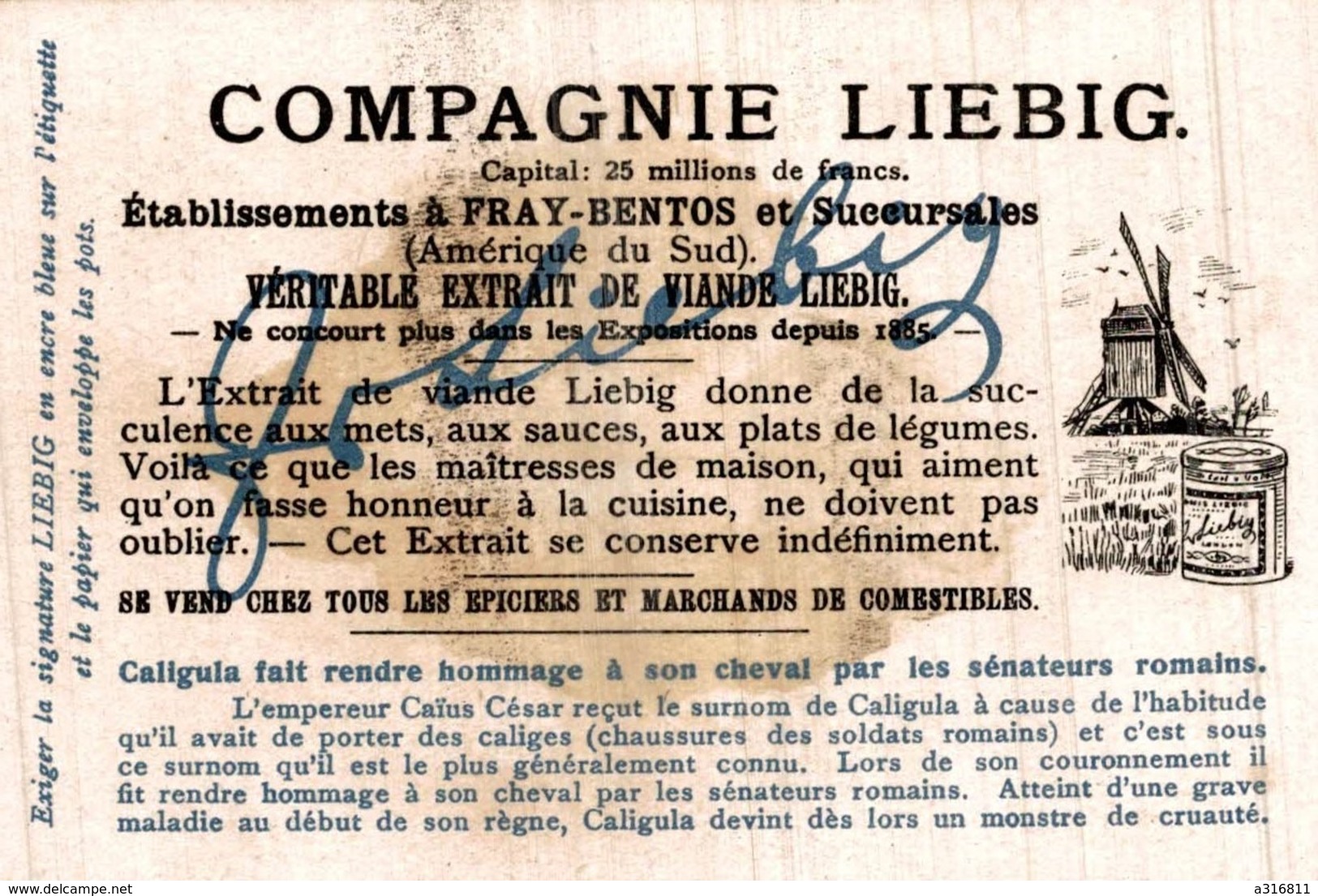 CHROMO Liebig   LES SENATEURS ROMAINS SUR L ORDRE DE L EMPEREUR CALIGULA - Liebig