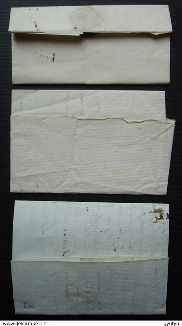 Nantes Lot De 3 Lettres Avec Marques Des Années 1822 1825 Et L'an 12 - 1701-1800: Précurseurs XVIII